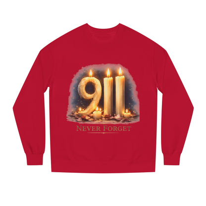 9/11 Never Forget Crewneck Sweatshirt — Memorial Tribute Pullover