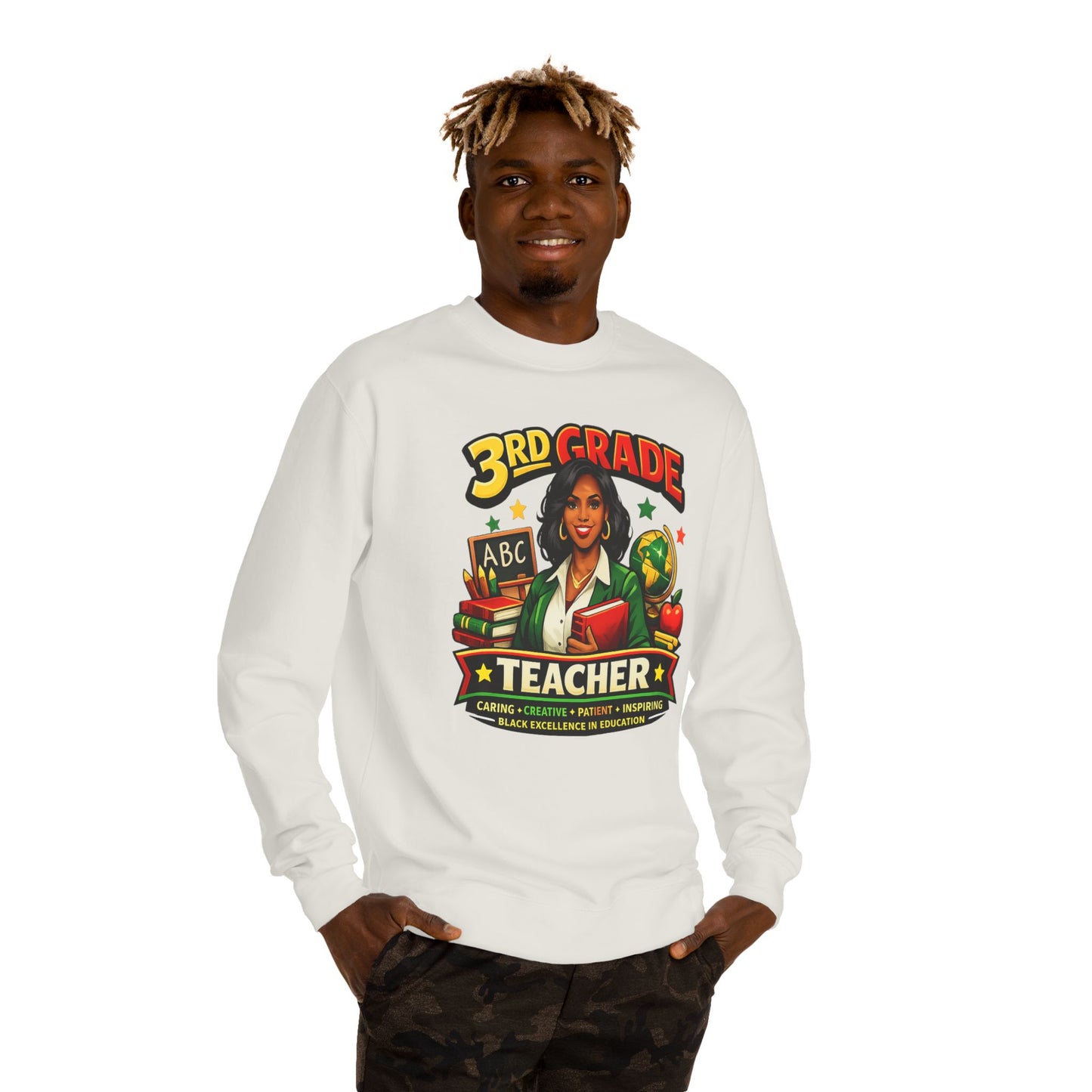 3rd Grade Teacher Sweatshirt – Inspiring Black Excellence Teacher Gift