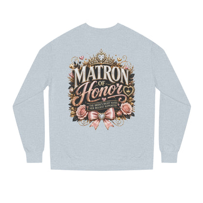 Matron of Honor Sweatshirt — Elegant Bridal Party Crewneck