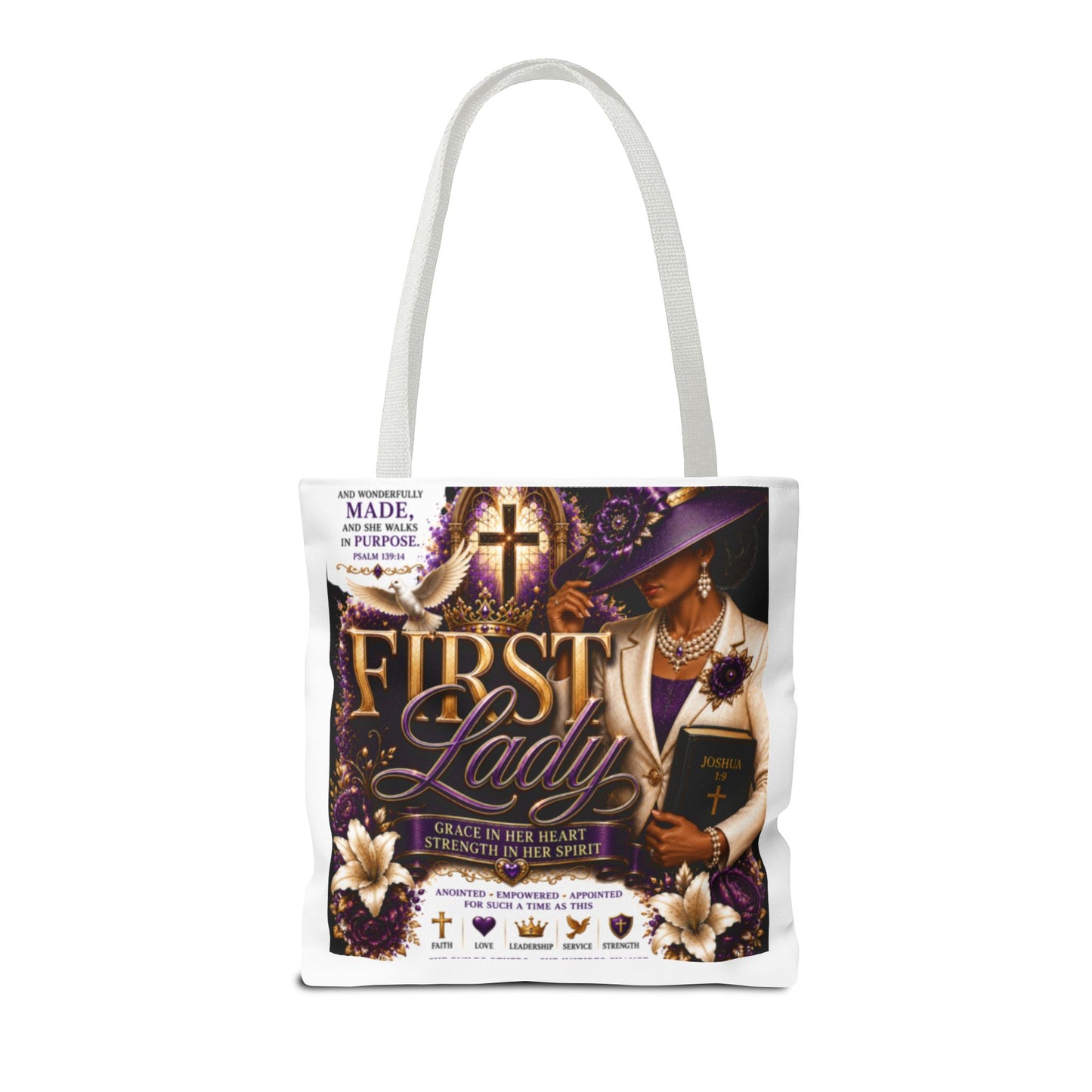First Lady Christian Tote Bag – Faithful Grace Inspirational Church Purse
