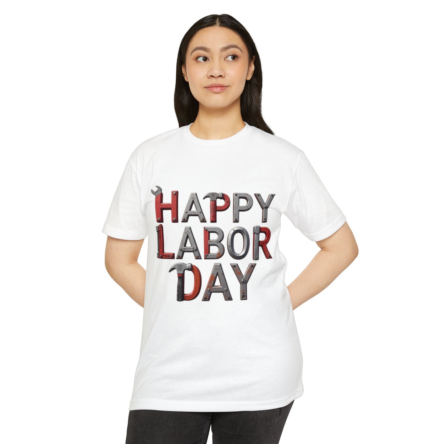 Labor Day T-Shirt — "Happy Labor Day" Tool-Style Graphic