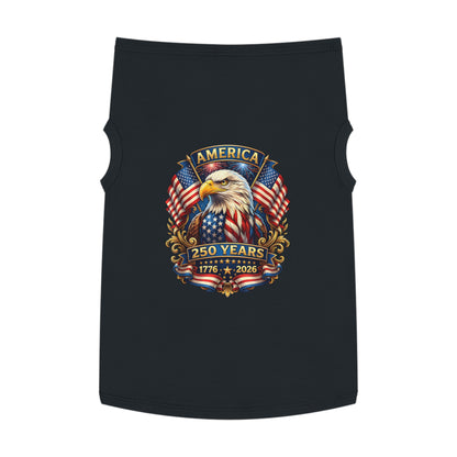 Patriotic Eagle Pet Tank Top – America 250 Years 1776-2026 Dog Shirt