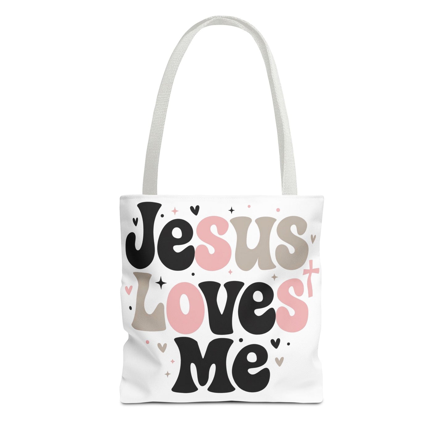 Jesus Loves Me Tote Bag - Faith-Inspired Christian Scripture Canvas Tote