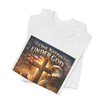 One Nation Under God T-Shirt — 250 Years of Faith Patriotic Christian Tee