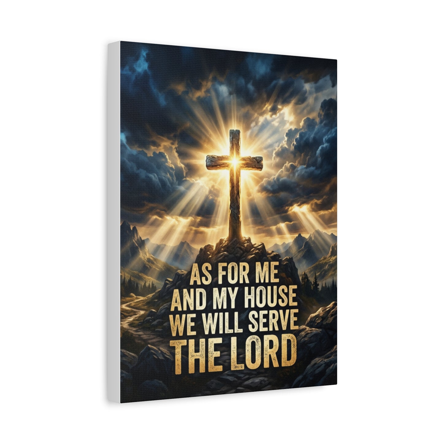 "As For Me And My House We Will Serve The Lord" Canvas Wall Art