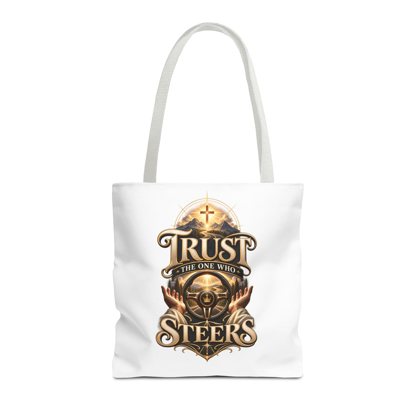Christian 'Trust the One Who Steers' Tote Bag