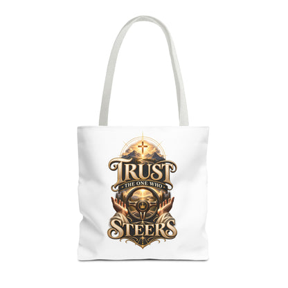 Christian 'Trust the One Who Steers' Tote Bag