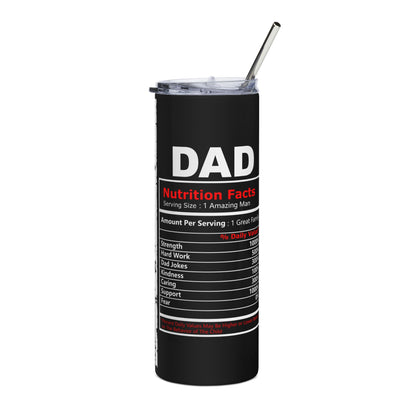 20oz Stainless Tumbler - "Best Dad Ever" Thin Red Line American Flag