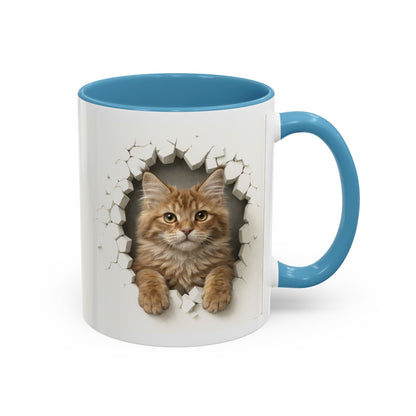 Cat Peek-Through Accent Coffee Mug (11/15oz)