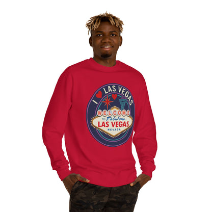 Las Vegas Welcome Sign Sweatshirt – Retro "I  Las Vegas" Crewneck