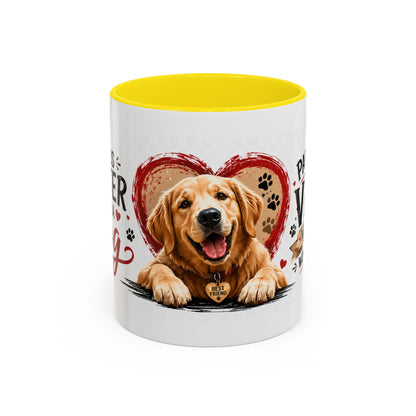 Pawsitive Vibes Coffee Mug - "Wag More, Worry Less" Dog Lover Accent Mug