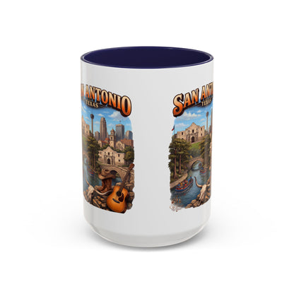 San Antonio Souvenir Coffee Mug – Texas Riverwalk Scenic Accent Mug (11/15oz)