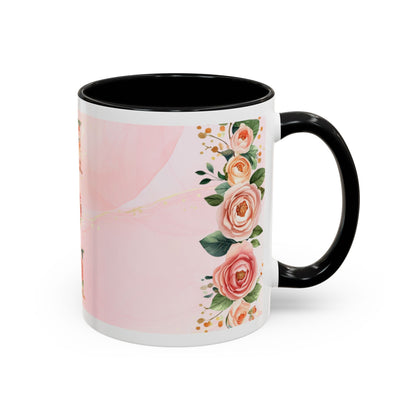 Mom Floral Accent Coffee Mug – Pink Mother's Day Gift (11/15oz)