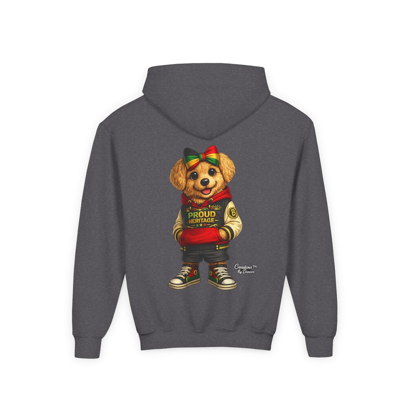Youth Hoodie — 'Proud Heritage' Teddy Bear Streetwear Kids Pullover