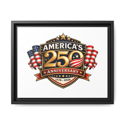 America's 250th Anniversary Framed Matte Canvas - 1776–2026 Patriotic Wall Art