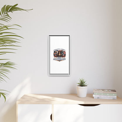 250th Anniversary Framed Canvas - United States of America Patriotic Liberty Bell Print