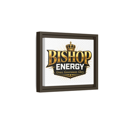 Framed Canvas Art - "Bishop Energy" Gold Crown Logo (Matte)