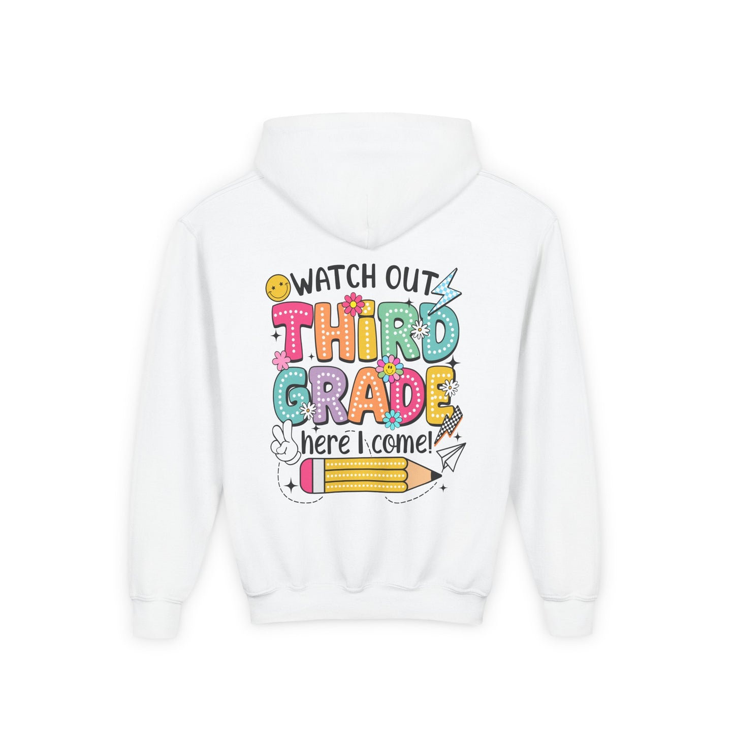 Kids "Watch Out Third Grade Here I Come" Hoodie - Back-to-School 3rd Grade Sweatshirt