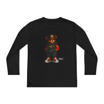 Youth Long Sleeve Tee — Streetwear Teddy Bear Graphic