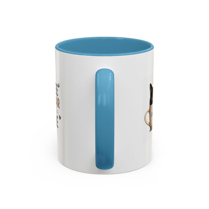 Coffee & Cat Hair Mug — "Coffee, Cat Hair, Don't Care" Accent Ceramic Coffee Mug (11/15oz)