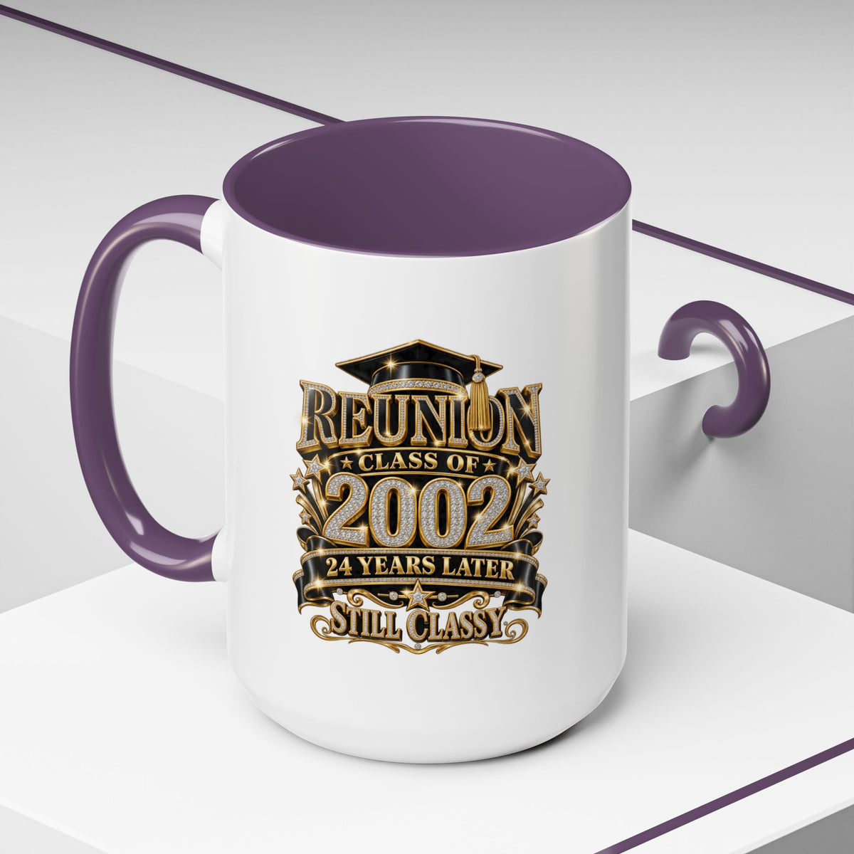Class of 2002 Reunion Coffee Mug — "Still Classy" Accent Mug (11/15oz)