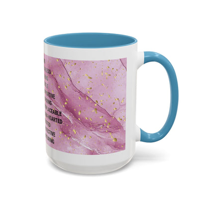 Mom Definition Accent Coffee Mug – Inspirational Pink Marble Mother’s Day Gift (11/15oz)