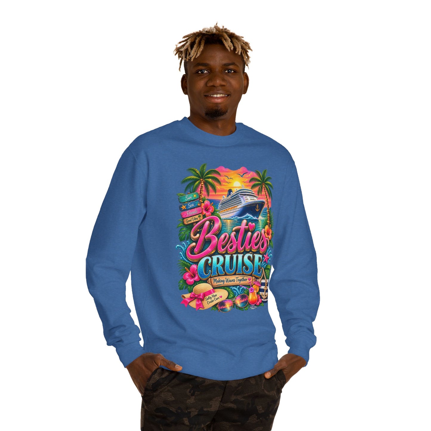 Besties Cruise Sweatshirt - Tropical Girls' Cruise Crewneck