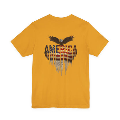 America Eagle Flag Graphic T‑Shirt — Patriotic USA Tee for 4th of July