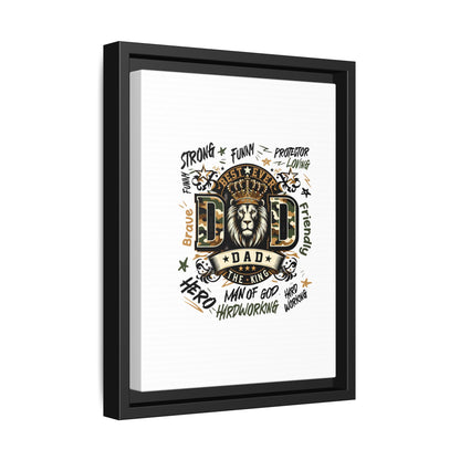 Framed Matte Canvas 'Best Ever DAD' Wall Art – Lion King Design, Father’s Day Gift