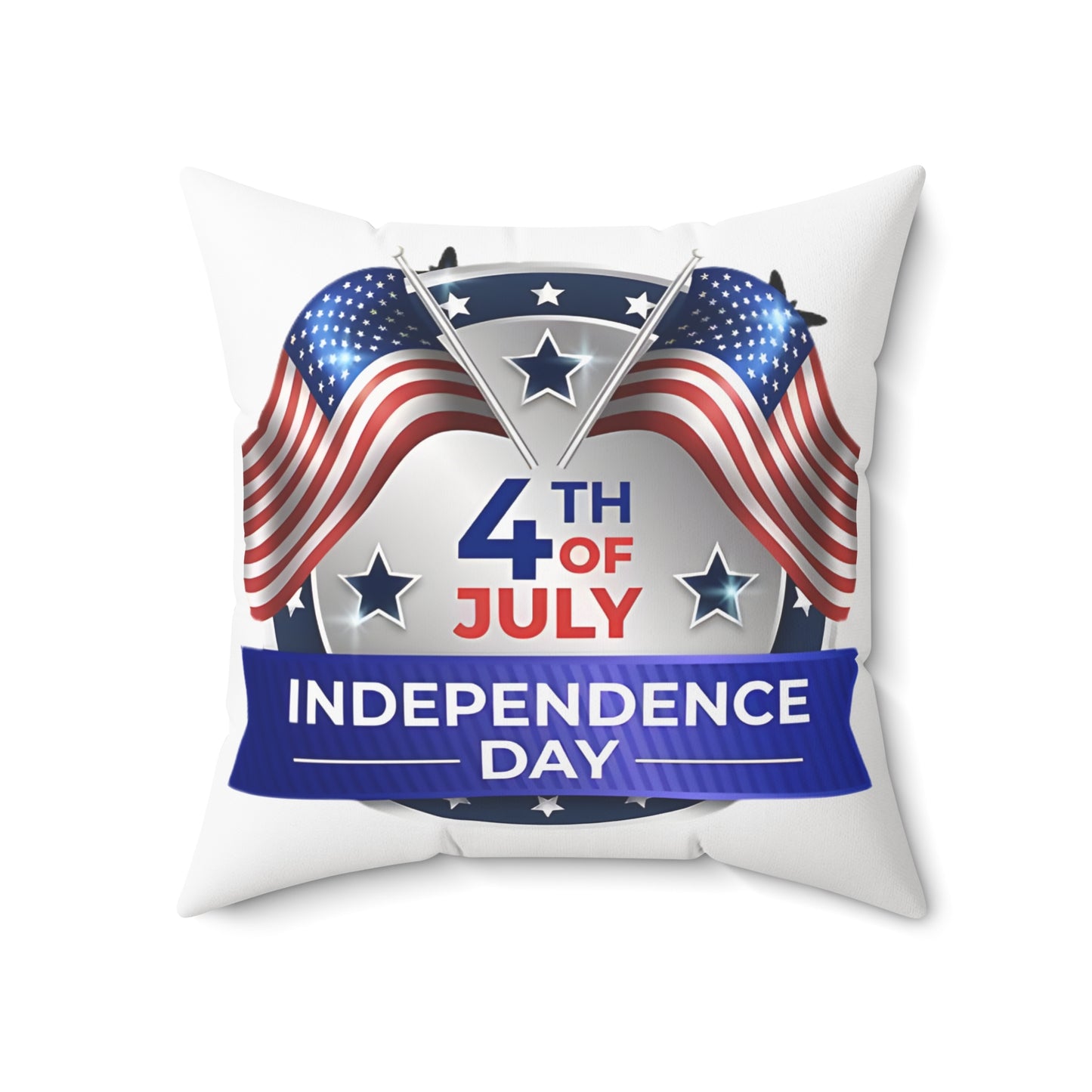 4th of July Independence Day Decorative Pillow — American Flag Patriotic Throw Pillow