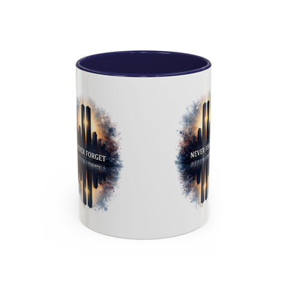 Never Forget 9/11 Memorial Accent Coffee Mug (11/15oz)