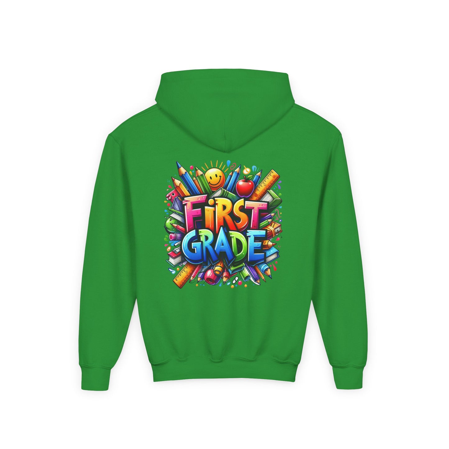 First Grade Kids Hoodie – Colorful Back-to-School Sweatshirt