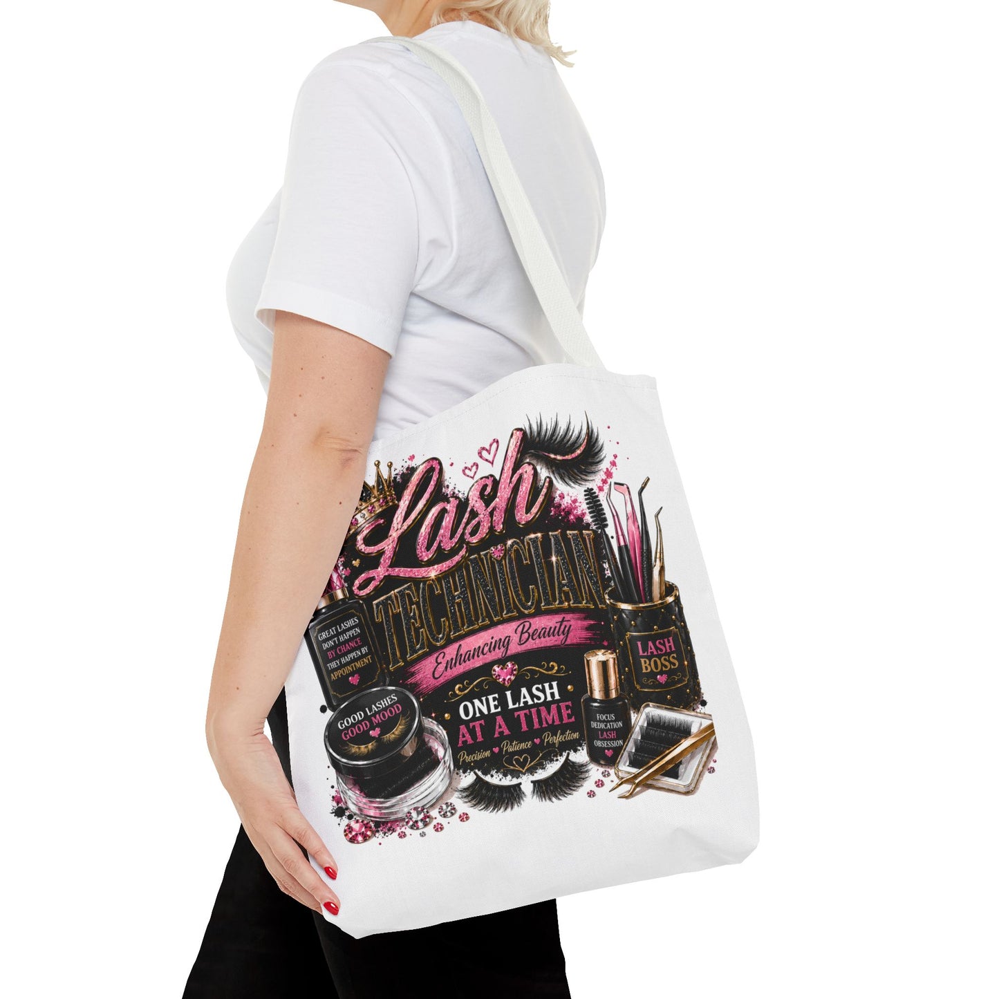 Lash Technician Tote Bag – 'One Lash at a Time' Beauty Cosmetics Canvas Tote