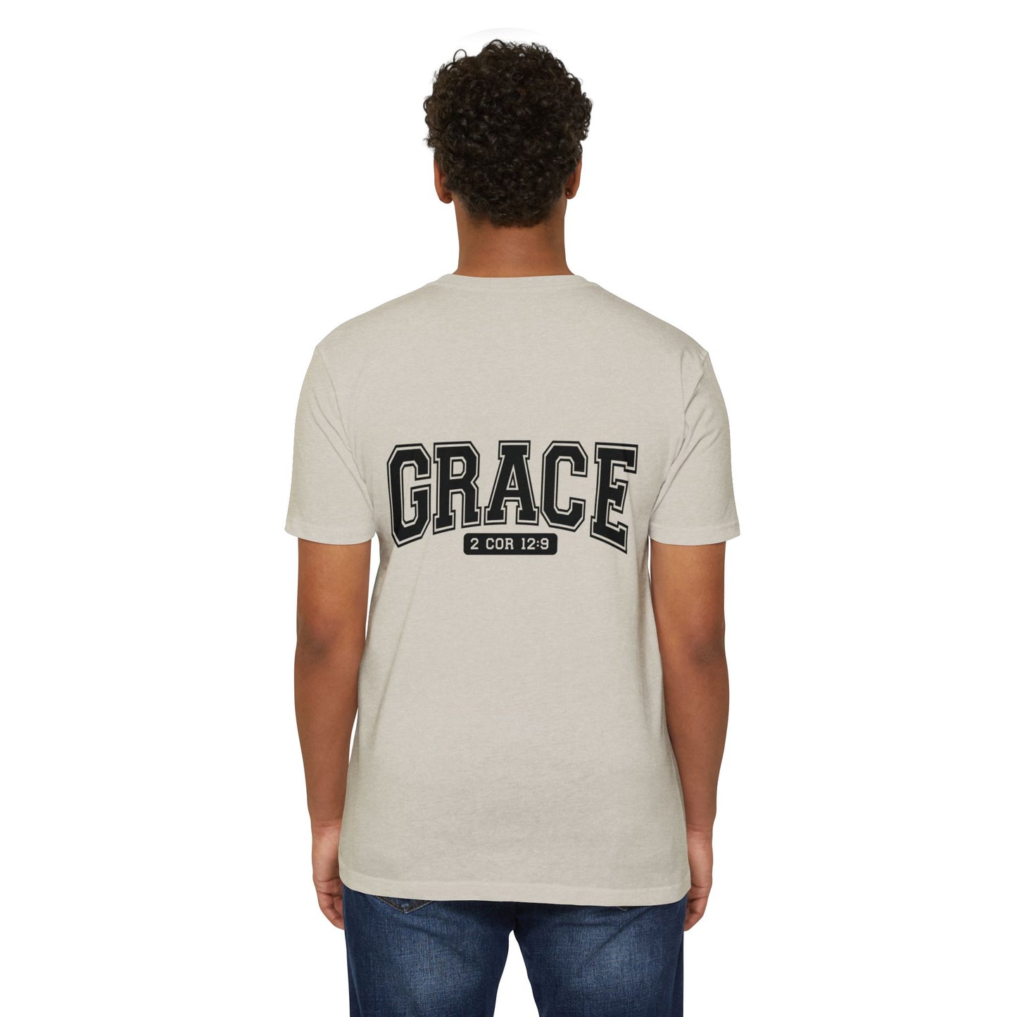 Grace T-Shirt — Faith Graphic Tee ("GRACE" with 2 Cor 12:9)