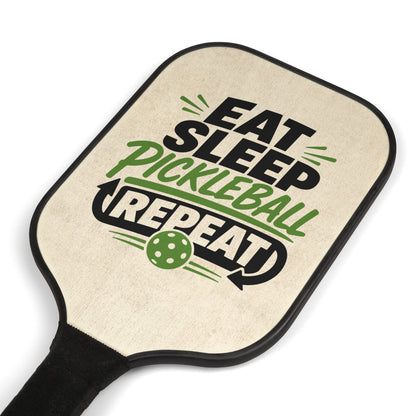 Pickleball Paddle Set — "Eat Sleep Pickleball Repeat" Paddle & Balls Kit