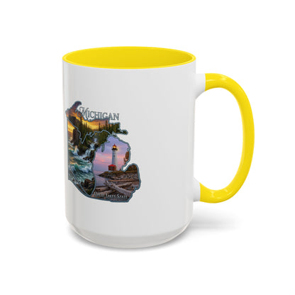 Michigan Lighthouse Coffee Mug — Scenic Great Lakes Accent Mug (11/15oz)