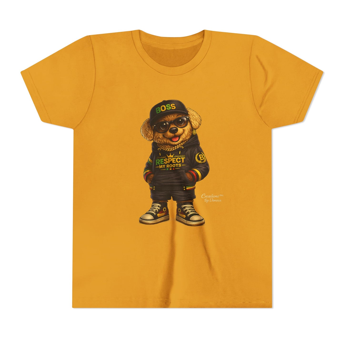 Kids Graphic Tee - 'Respect the Hustle' Teddy Bear Streetwear