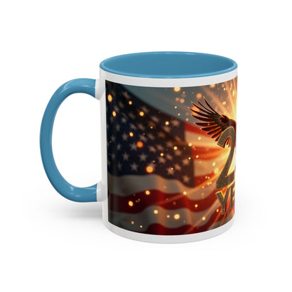 250 Years Commemorative Coffee Mug — Patriotic Eagle & American Flag Accent (11/15oz)