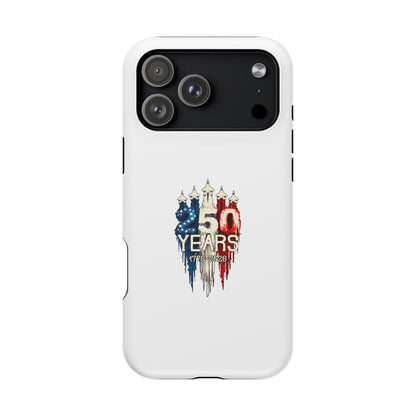 50 Years Patriotic iPhone Case — American Flag Anniversary Magnetic Impact-Resistant Case