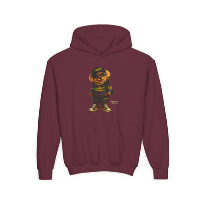 Youth Hoodie — Cool Bear 'Boss' Streetwear Design