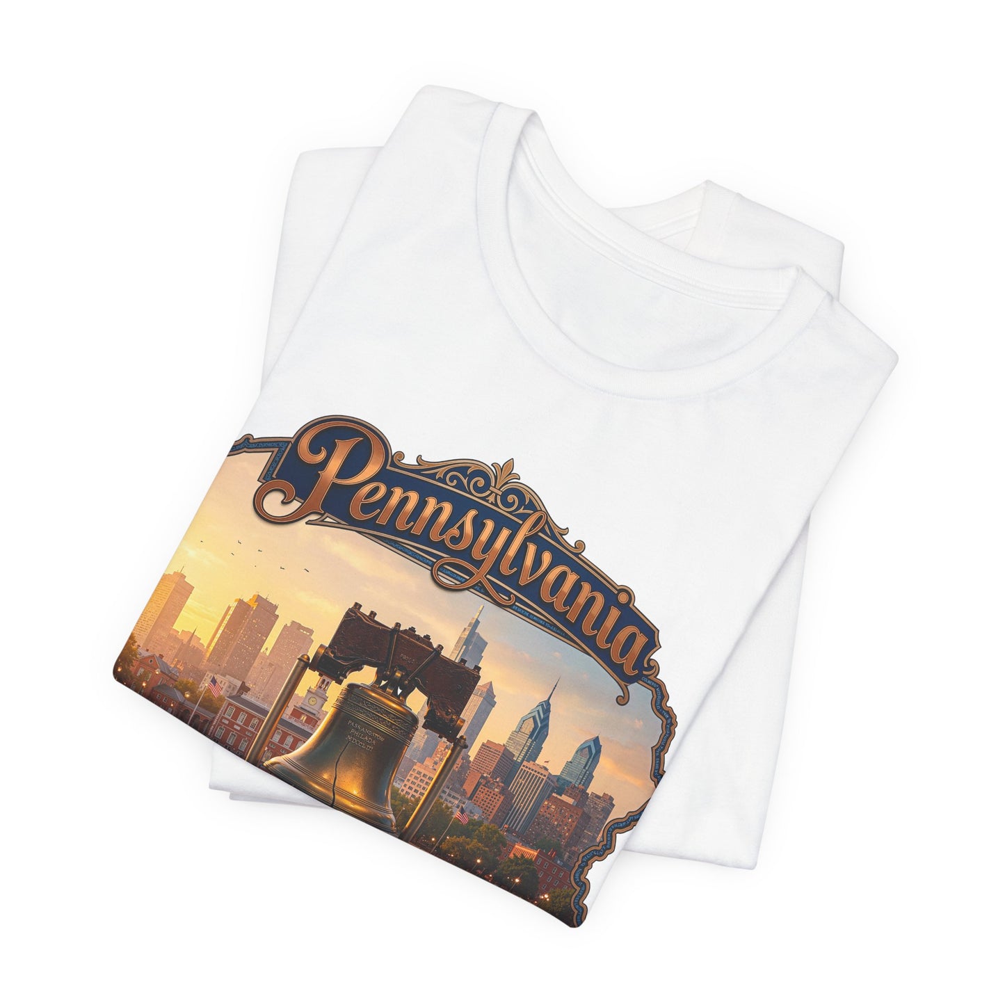 Pennsylvania Keystone State T-Shirt — Liberty Bell & Philadelphia Skyline Tee