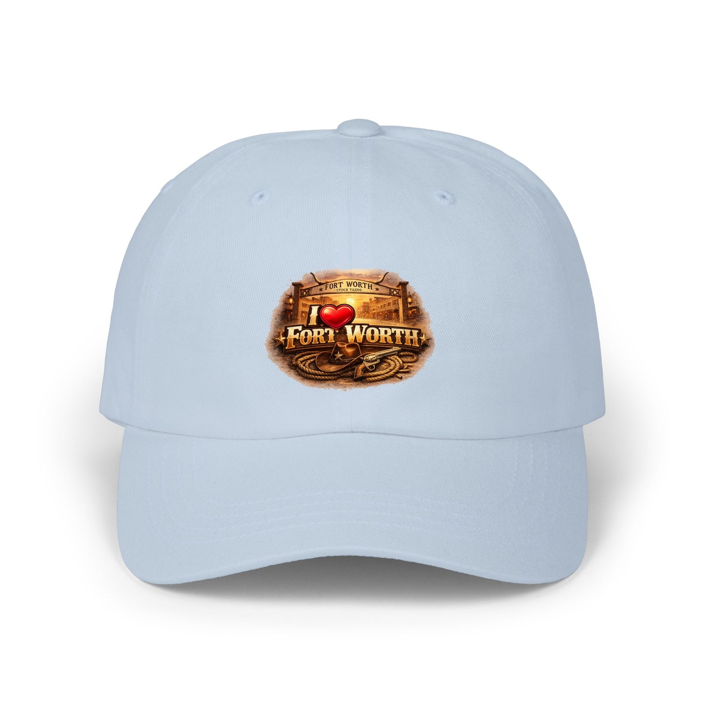 Fort Worth Western Dad Cap — I  Fort Worth Embroidered Baseball Hat