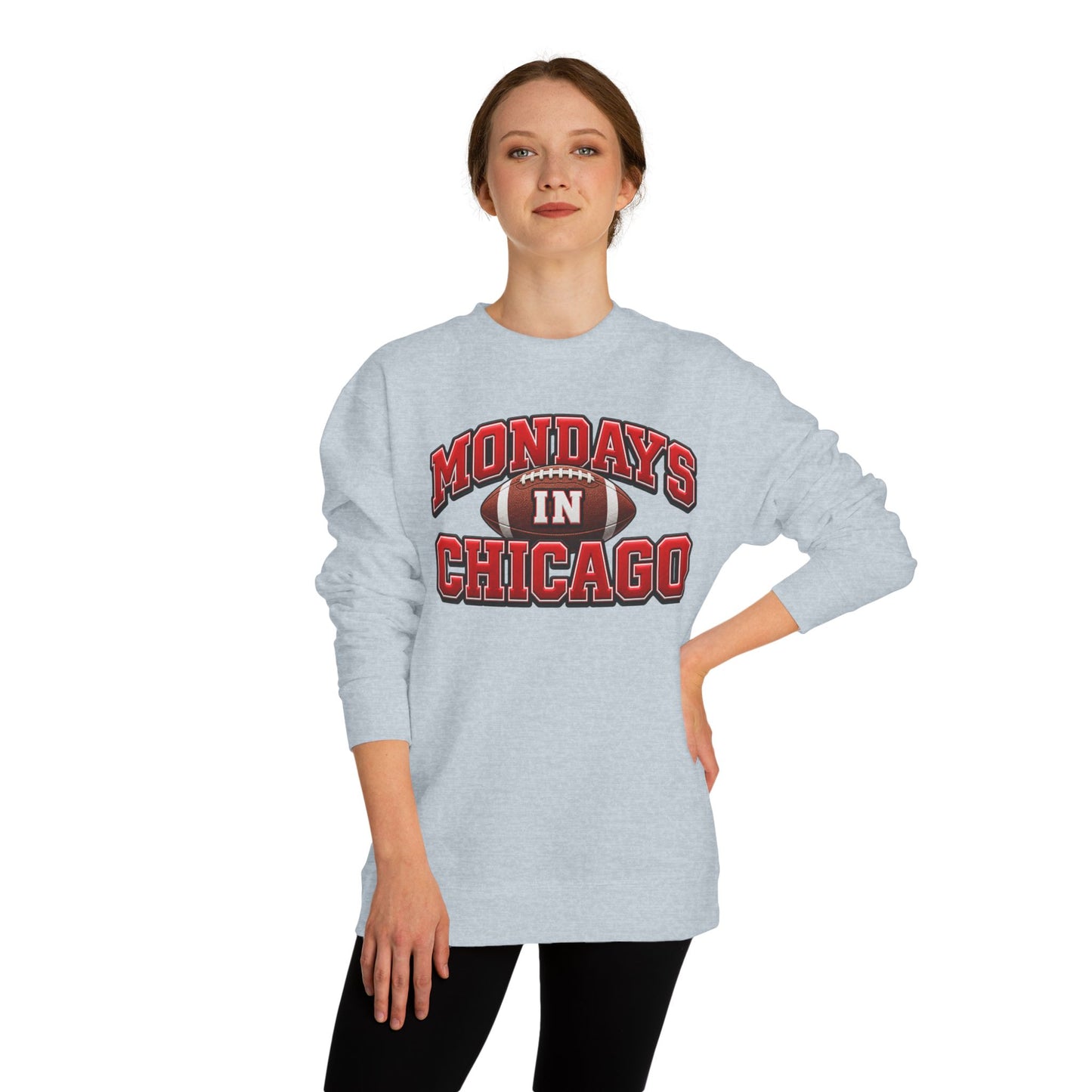 Mondays in Chicago Football Crewneck Sweatshirt
