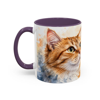 Cat Lover Coffee Mug — “A House Is Not A Home Without A Cat” Accent Mug (11/15oz)