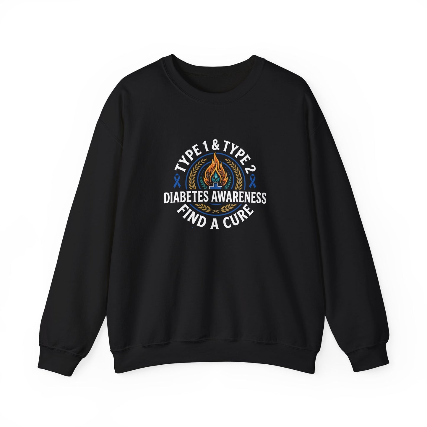 Type 1 & Type 2 Find a Cure Diabetes Awareness Sweatshirt