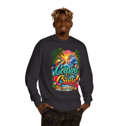Cousins Cruise Sweatshirt — Tropical Family Cruise Reunion Crewneck