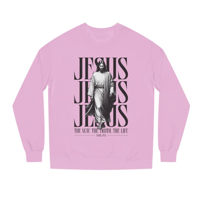 Jesus Crewneck Sweatshirt – The Way The Truth The Life Graphic
