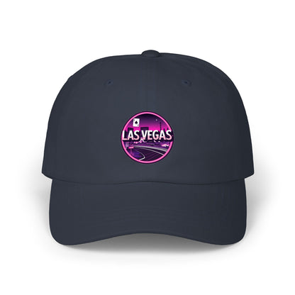Las Vegas Vintage Patch Dad Cap — Retro Neon Casino Baseball Hat