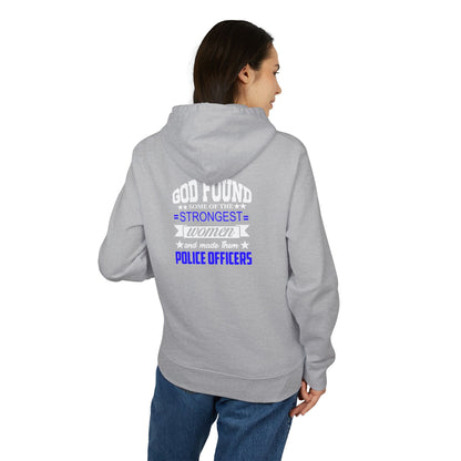 God Found the Strongest Women Police Officers Hoodie - Inspirational Thin Blue Line Pullover