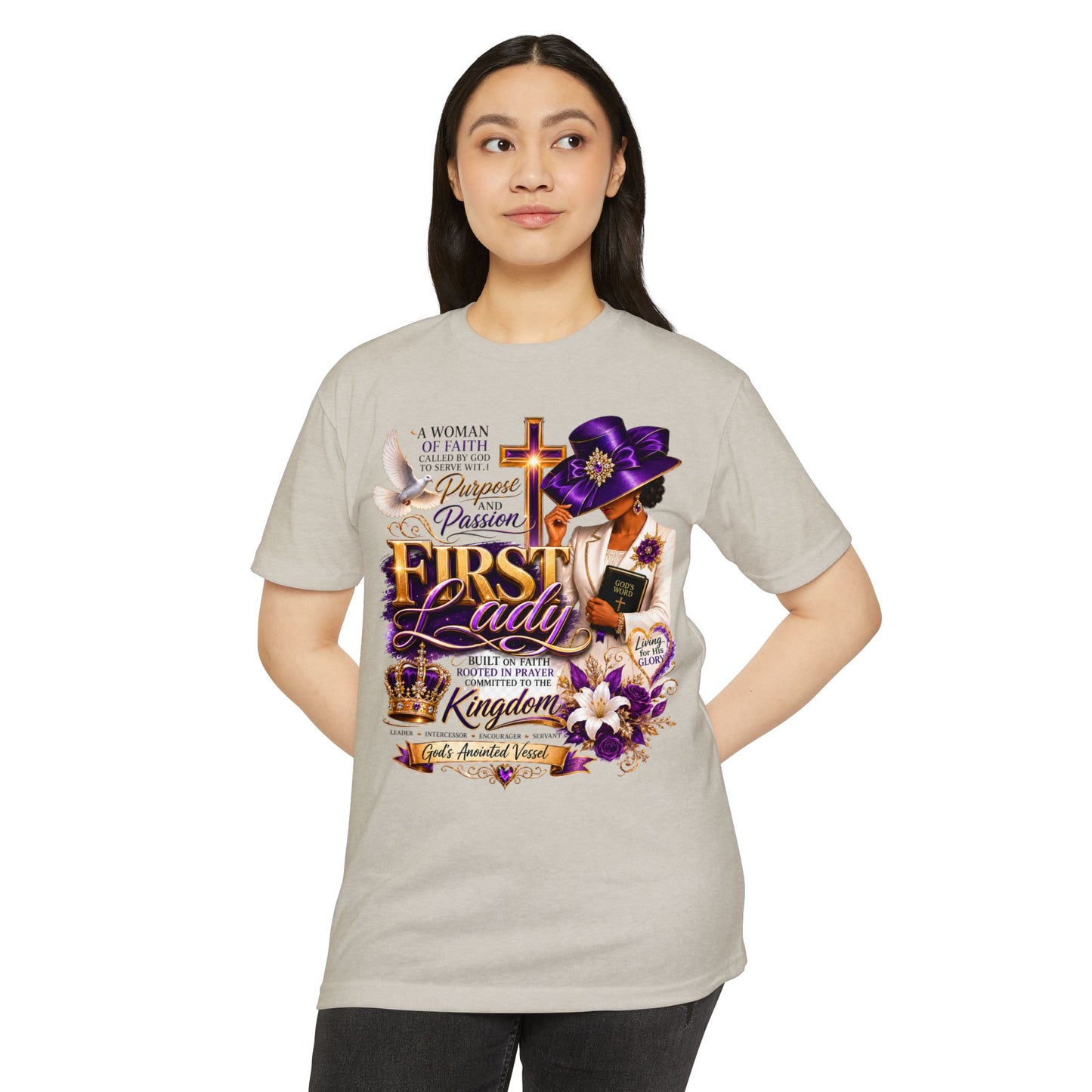 First Lady Christian T-Shirt – Faith, Prayer & Kingdom Woman Tee